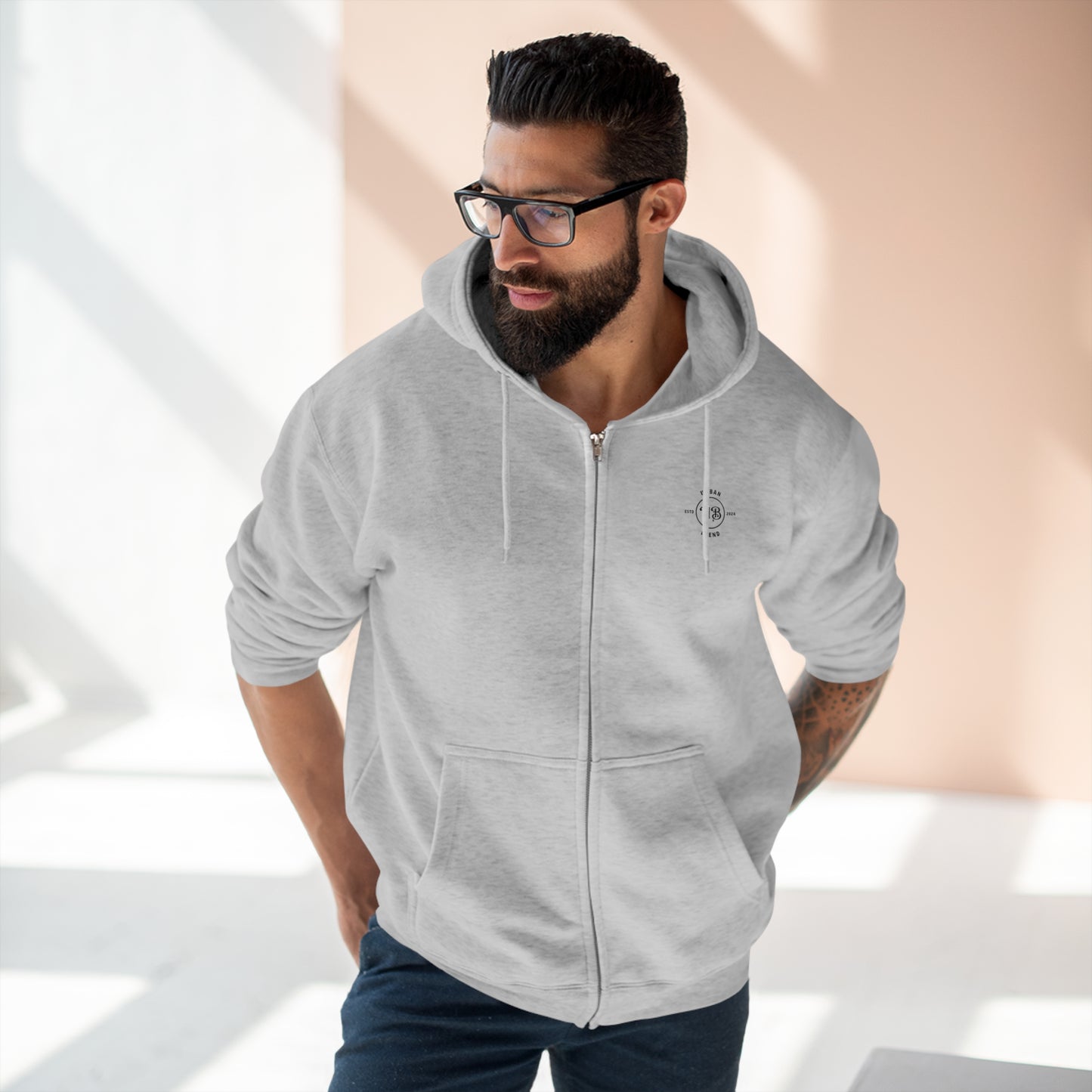 Urban Blend Unisex Zip Hoodie